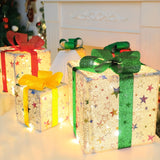 Shenzhi Tech 3 Pcs LED Gift Box Lights, Battery-powered Dimmable Christmas Decoration DIY Night Light - Perfect For Christmas New Years Day