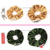 1 Piece Fashionable Velvet Elasticated Hair Scrunchie Style Purse With Zipper Hair Band Hair Accessory