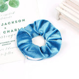 1 Piece Fashionable Velvet Elasticated Hair Scrunchie Style Purse With Zipper Hair Band Hair Accessory