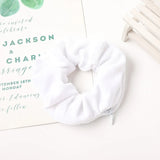 1 Piece Fashionable Velvet Elasticated Hair Scrunchie Style Purse With Zipper Hair Band Hair Accessory