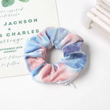 1 Piece Fashionable Velvet Elasticated Hair Scrunchie Style Purse With Zipper Hair Band Hair Accessory