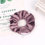 1 Piece Fashionable Velvet Elasticated Hair Scrunchie Style Purse With Zipper Hair Band Hair Accessory
