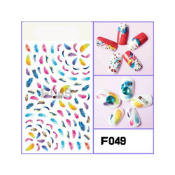 1 Sheet Dream Catcher Colourful 3D Feather Windmill Design Nail Art Sticker