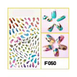 1 Sheet Dream Catcher Colourful 3D Feather Windmill Design Nail Art Sticker