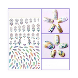 1 Sheet Dreamcatcher, Feather & Floral Nail Art 3D Nail StickersA quality Nail Art Decal that comes in a variety of colours and designs.The patterns are a mix of Feathers, Windmills, Dream-Catchers and Floral Designs.
Suitable folavishhairandbeauty.com1 Sheet Dreamcatcher, Feather & Floral Nail Art 3D Nail Stickers
