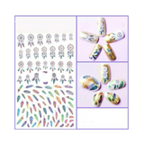 1 Sheet Dreamcatcher, Feather & Floral Nail Art 3D Nail Stickers