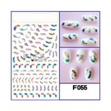 1 Sheet Dream Catcher Colourful 3D Feather Windmill Design Nail Art Sticker