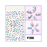 1 Sheet Dream Catcher Colourful 3D Feather Windmill Design Nail Art Sticker