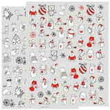 Father Christmas & Snowman 3D Nail Art sticker Decals