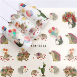 New Style Nail Sticker Water Decals Plum / Flower /Pig / Animal / Cartoon Transfer Nail Art Decoration