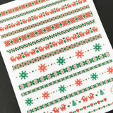 Father Christmas & Snowman 3D Nail Art sticker Decals