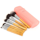 Deluxe Synthetic 8 Piece Makeup Brush Travel Set Tool Kit With Case