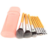 Deluxe Synthetic 8 Piece Makeup Brush Travel Set Tool Kit With Case