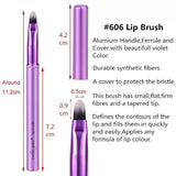 Retractable Violet Lip Brush With Aluminium Handle & Cover