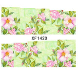 1 Sheet Nail Art Water Decals Chic Floral Transfer Sticker Tattoo DecaA quality Nail Art Decal that comes in a variety of colours and designs.This pattern is a pretty Pink &amp; Green Floral design.
Suitable for fingers and toes and grlavishhairandbeauty.com1 Sheet Nail Art Water Decals Chic Floral Transfer Sticker Tattoo Decals
