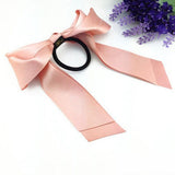 1 Piece Satin Ribbon Bow Scrunchie Style Ponytail Hair Band Hair Styling Accessory