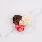 Roses With Lace & Imitation Pearl Headband Hair Accessory