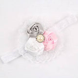 Roses With Lace & Imitation Pearl Headband Hair Accessory