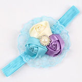 Roses With Lace & Imitation Pearl Headband Hair Accessory