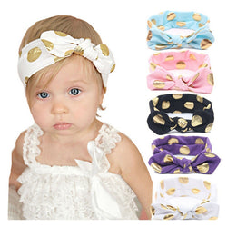 Girls Polka Dot Knot Elasticated Headband Baby Headband Hair Accessory