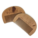 Sandal Wood Non Static Beard Or Hair Comb Hair Styling Set