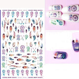 1 Sheet Dreamcatcher, Feather & Floral Nail Art 3D Nail Stickers