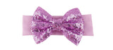 Baby Girls Cotton Elasticated Headband With Sequins  & Bow Children Hair Accessory