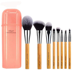 Deluxe Synthetic 8 Piece Makeup Brush Travel Set Tool Kit With Case