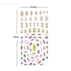 1 Sheet Dreamcatcher, Feather & Floral Nail Art 3D Nail StickersA quality Nail Art Decal that comes in a variety of colours and designs.The patterns are a mix of Feathers, Windmills, Dream-Catchers and Floral Designs.
Suitable folavishhairandbeauty.com1 Sheet Dreamcatcher, Feather & Floral Nail Art 3D Nail Stickers