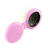 I Piece Round Travel Mini Compact Folding Massage Hairbrush