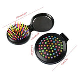 I Piece Round Travel Mini Compact Folding Massage Hairbrush