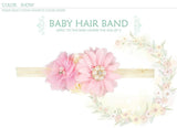 Children's Elasticated Headband Floral Detail Hair Accessory For Babies To Toddlers