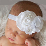 Flower Headband Hair Accessory With Imitation Pearl & Diamond Detail