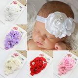 Flower Headband Hair Accessory With Imitation Pearl & Diamond Detail