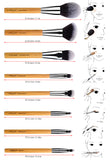 Deluxe Synthetic 8 Piece Makeup Brush Travel Set Tool Kit With Case