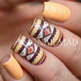 1 Sheet Nail Art Water Decal Aztec Transfers Stickers