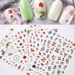 A Selection Of Christmas 3D Nail Art Stickers