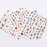 A Selection Of Christmas 3D Nail Art Stickers