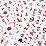 A Selection Of Christmas 3D Nail Art Stickers