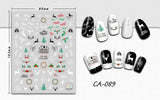 A Selection Of Christmas 3D Nail Art Stickers