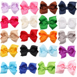 1 Piece Solid Bow Girls Hair Accessory With A Choice Of Clip. Bobble Or Headband