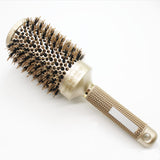 Professional Salon Styling Nano Ionic Boar Bristle Round Barrel Hair Brush 4 Piece Set