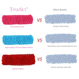 50 Piece Childrens Elasticated Crochet Style Headbands