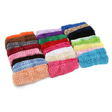 50 Piece Childrens Elasticated Crochet Style Headbands