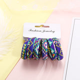 Multi Coloured Pack Of Cotton Print Elasticated Bobble Hairband Hair Accessories