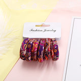 Multi Coloured Pack Of Cotton Print Elasticated Bobble Hairband Hair Accessories