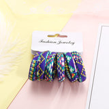 Multi Coloured Pack Of Cotton Print Elasticated Bobble Hairband Hair Accessories