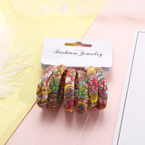 Multi Coloured Pack Of Cotton Print Elasticated Bobble Hairband Hair Accessories