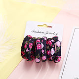 Multi Coloured Pack Of Cotton Print Elasticated Bobble Hairband Hair Accessories