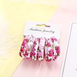 Multi Coloured Pack Of Cotton Print Elasticated Bobble Hairband Hair Accessories